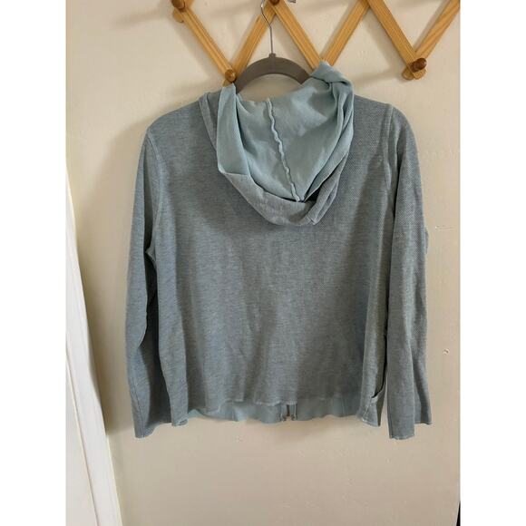 Marc Ware Hot Cotton Sweatshirt Womens Medium Blue Hoodie Full Zip Bohemian - Picture 10 of 11